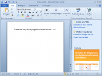 Word Starter with ad bar